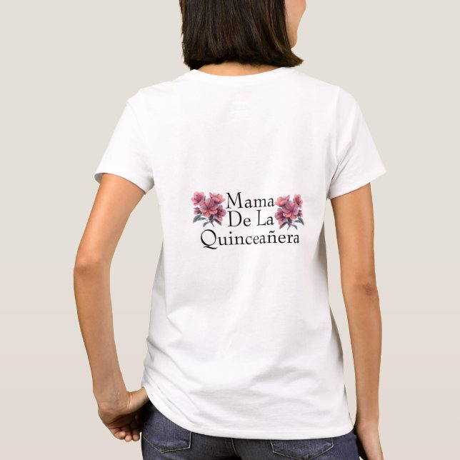 Camiseta Elegante Quinceañera Princess T-Shirt - Personaliz (Verso)