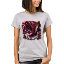 Elegante Red High Heels com Cereja