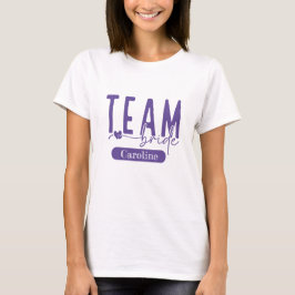 Camiseta Elegante Roxa Personalizável para Equipe 