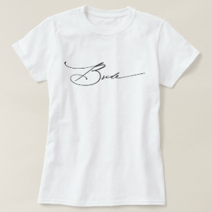 Camiseta Elegante Script Noiva Branco Despedida de Solteira