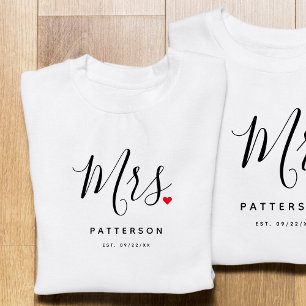 Camiseta Elegante Sra. Apelido Personalizado e Data de Casa