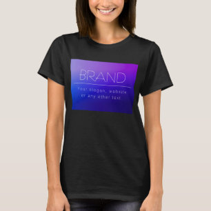 Camiseta Elegante texto editável e cor roxa moderna desvane