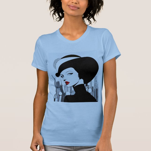 Camiseta Elegante Uptown Girl New York High Society (Frente)