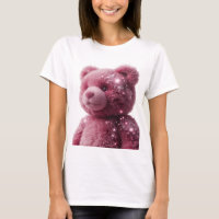 Elegante Urso de pelúcia cor-de-rosa PRATA COM BRI