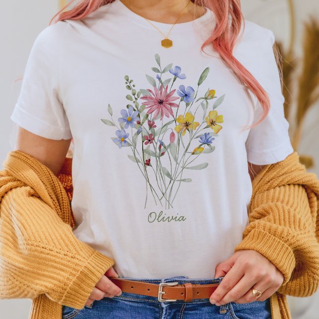 Camiseta Elegante Watercolor (Criador carregado)