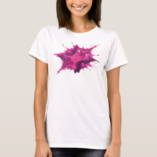 Camiseta Elegantes e Estilosas Orbes Abstratas Rosa