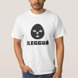 Camiseta Eleggua, preta em branco