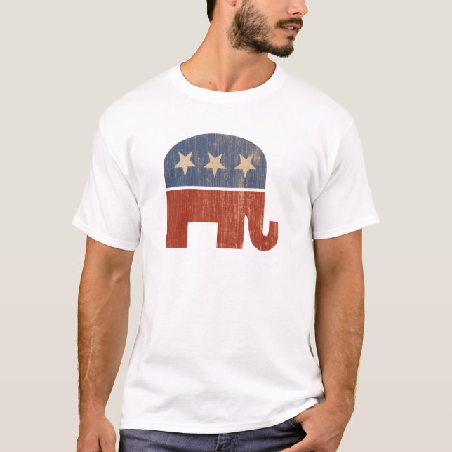 Camiseta Eleição 2012 republicana do elefante (Frente)