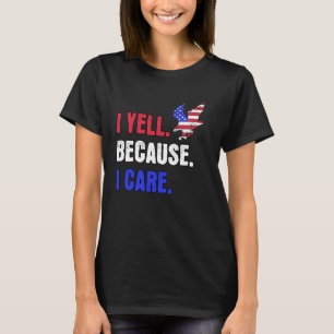Camiseta Eleição 2024 Bandeira dos EUA Eu Grito Porque Eu M