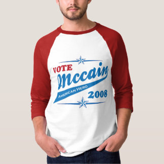 Camiseta Eleição americana 2008 do voto de McCAIN do herói