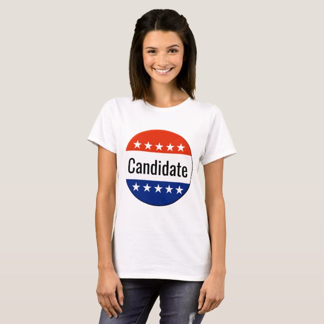 Camiseta Eleição da Campanha Candidata Personalizada 2026 (Frente Completa)