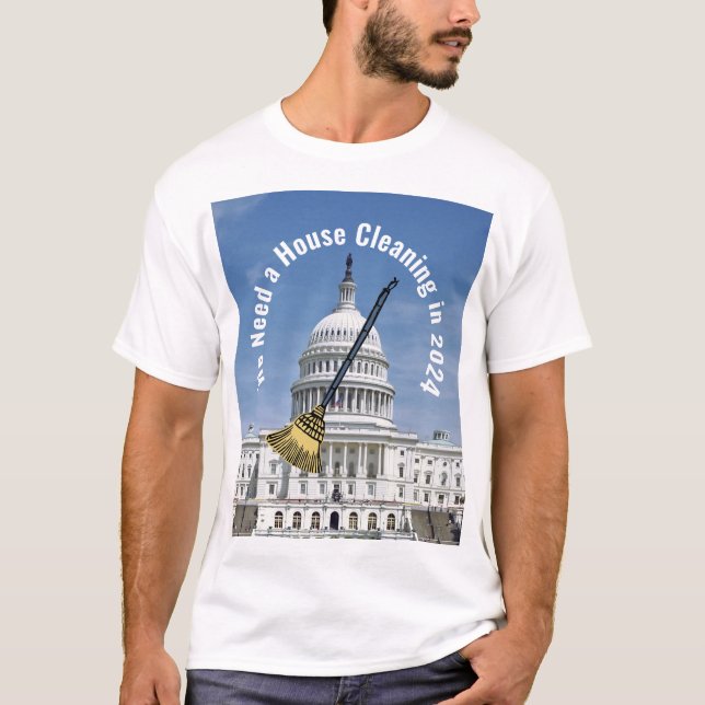 Camiseta Eleição De 2024 Para Limpeza Da Casa (Frente)
