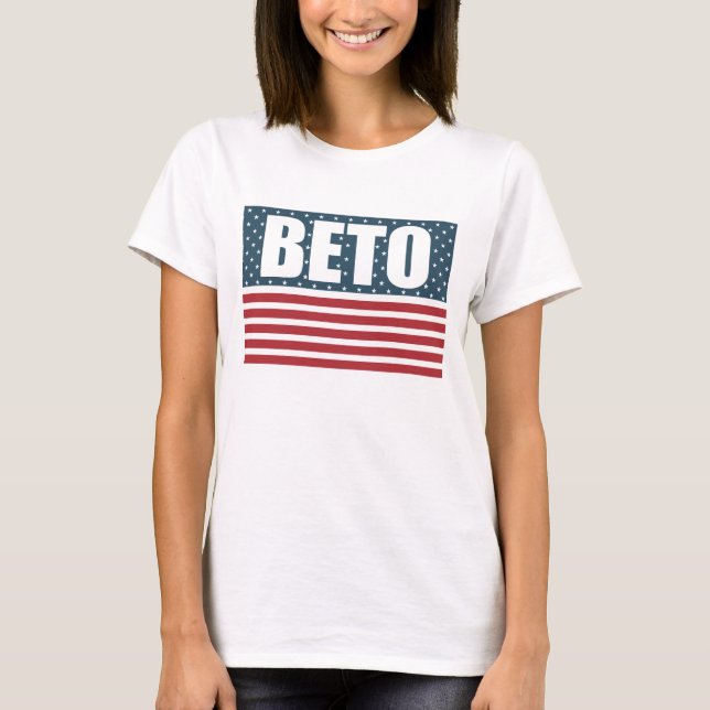 Camiseta Eleição de Beto American Flag Texas 2022 (Frente)