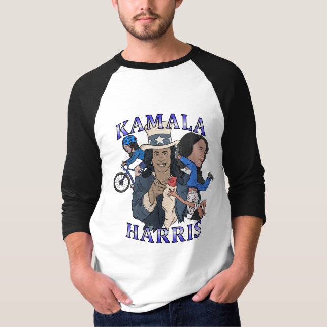 Camiseta Eleição de Estilo de Rap Bootleg Kamala Harris (Frente)