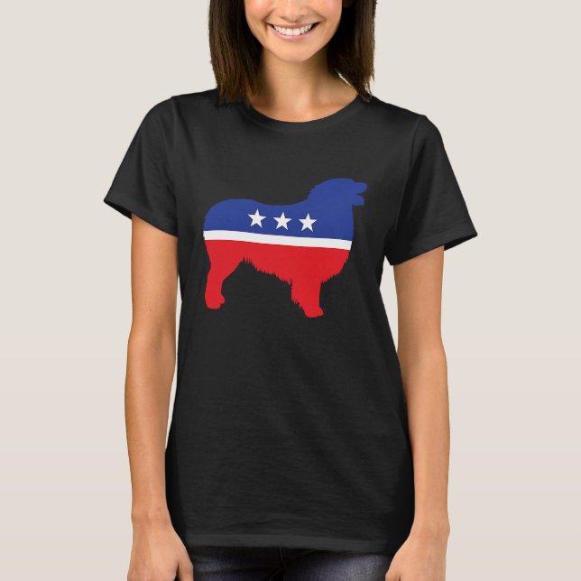 Camiseta Eleição Do Símbolo Político Do Cão-Pastor Australi (Frente)