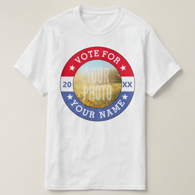 Camiseta Eleição FOTOGRÁFICA PERSONALIZADA (Frente do Design)