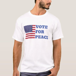 Camiseta Eleição personalizável "Vote pela Paz" 2024