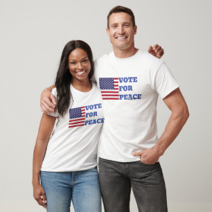 Camiseta Eleição personalizável "Vote pela Paz" 2024
