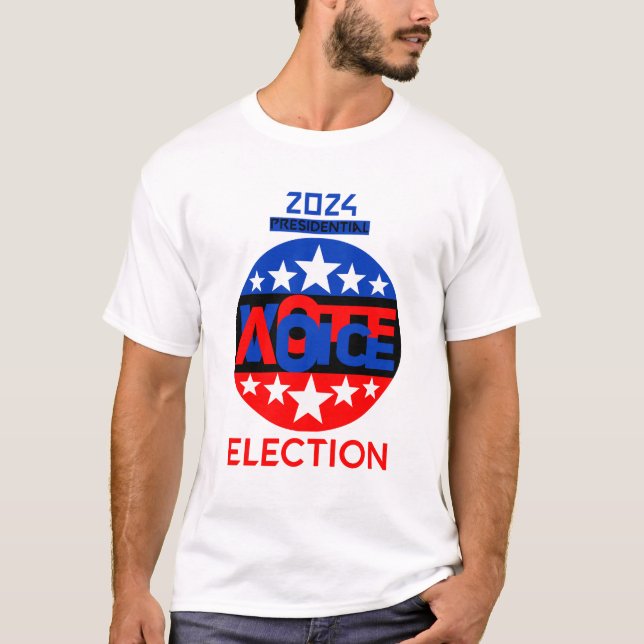Camiseta Eleição Presidencial 2024: Seu Voto, Sua Voz (Frente)
