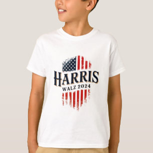 Camiseta Eleição Tim Walz Kamala Harris Vote Blu