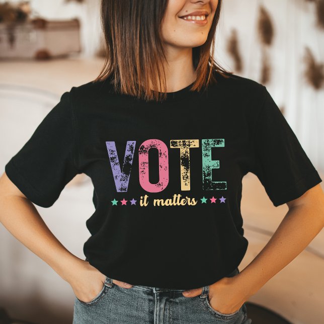 Camiseta Eleições 2024 Democracia Retro Votação é important (Criador carregado)