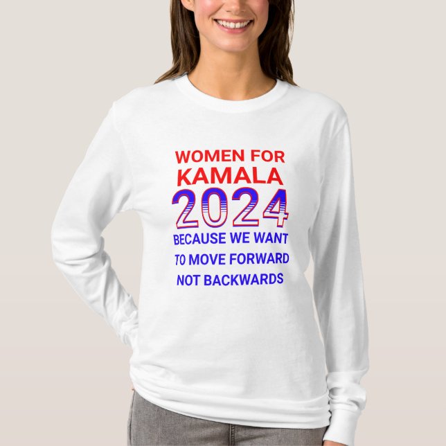Camiseta Eleições 2024 para Kamala Harris (Frente)