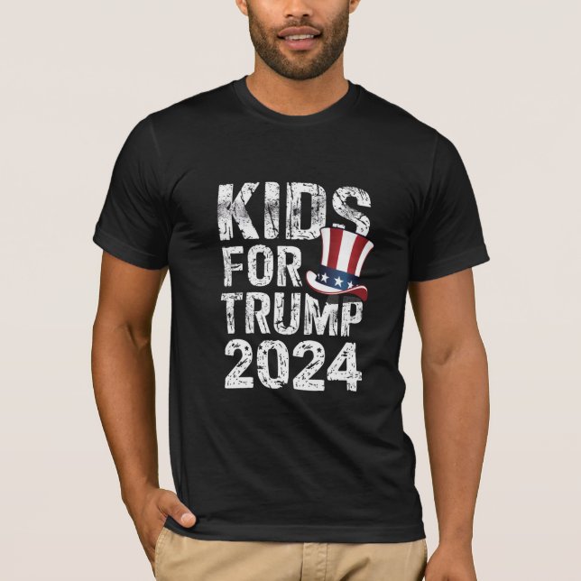 Camiseta Eleições 2024 Para O Trump USA (Frente)