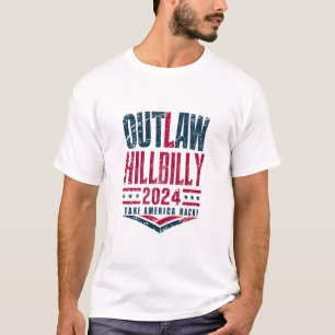 Camiseta Eleições Antigas Proíbem a Bandeira dos EUA Hillbi