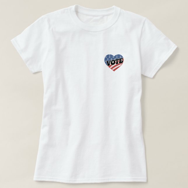 Camiseta Eleições EUA Pessoas Para Presidente (Frente do Design)