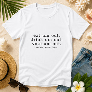 Camiseta Eleições Humorísticas Votação Minimalista Personal