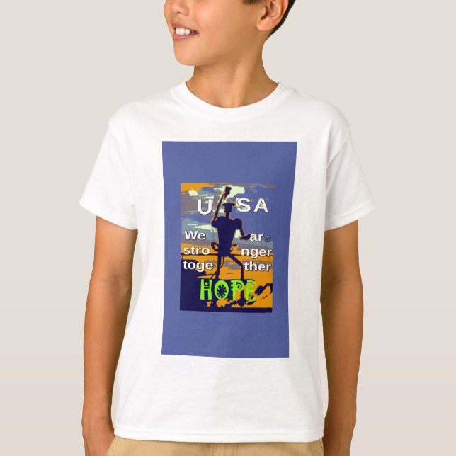 Camiseta Eleições nos EUA 2016 Hillary Clinton espera um ma (Frente)