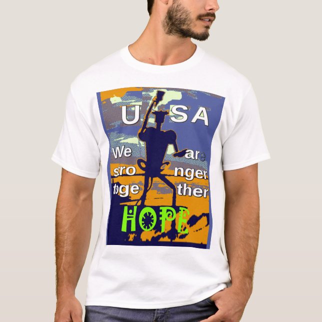 Camiseta Eleições nos EUA 2016 Hillary Clinton espera um ma (Frente)