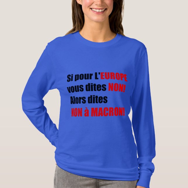 Camiseta Eleições Presidenciais Francesas 2017 - Blue W Tee (Frente)