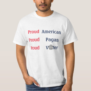 Camiseta Eleitor pagão americano orgulhoso