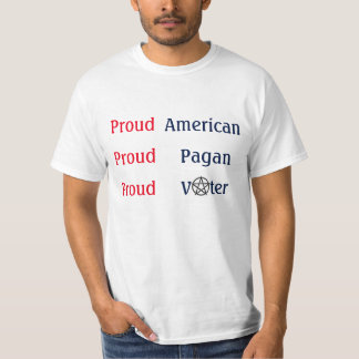 Camiseta Eleitor pagão americano orgulhoso