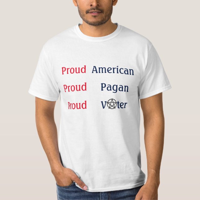 Camiseta Eleitor pagão americano orgulhoso (Frente)