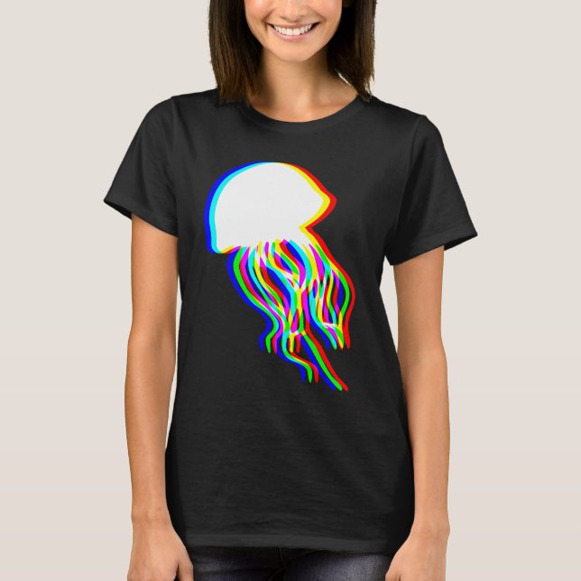 Camiseta Eleitorizando águas-vivas EDM Rave Silhouette Mulh (Frente)