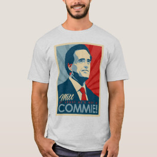 Camiseta Eleja Mitt Romney para o presidente Não um Commie