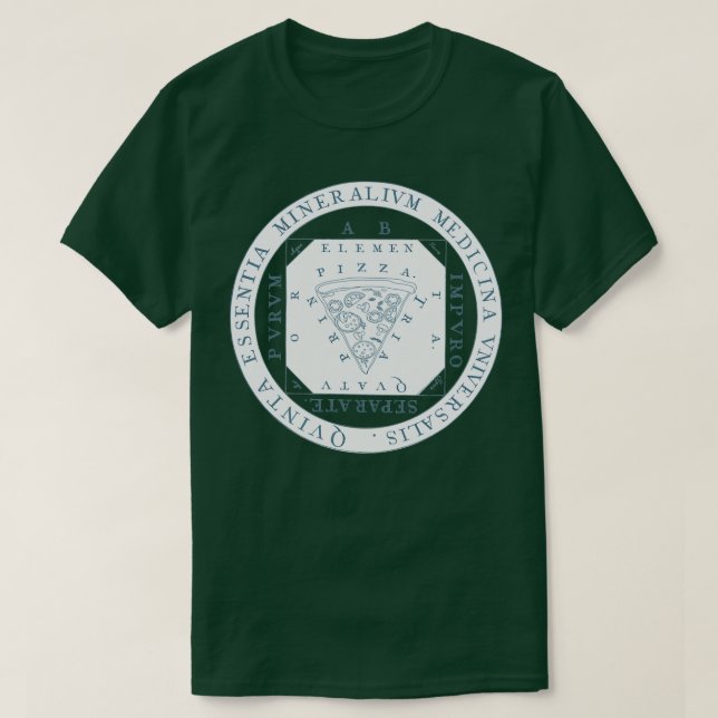 Camiseta element alchemy science pizza (Frente do Design)