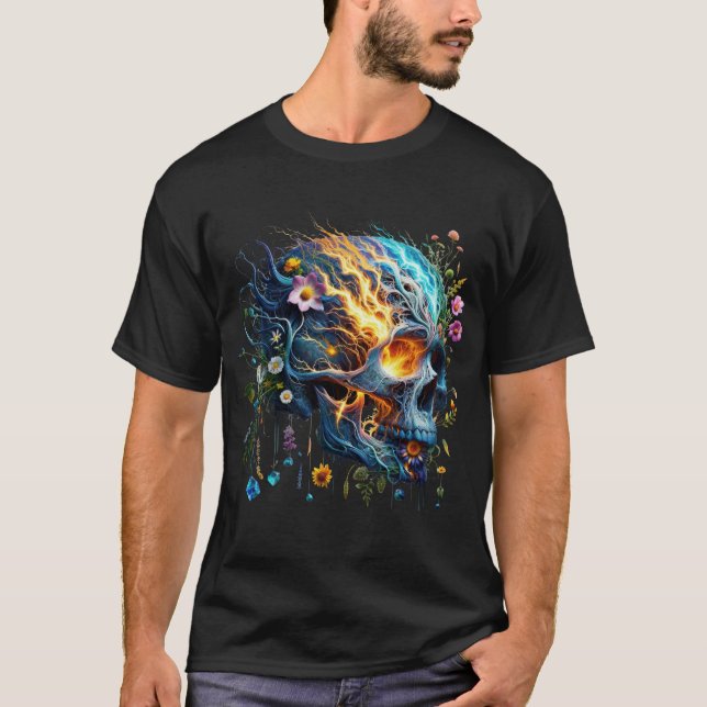Camiseta Elemental Floral Inferno (Frente)