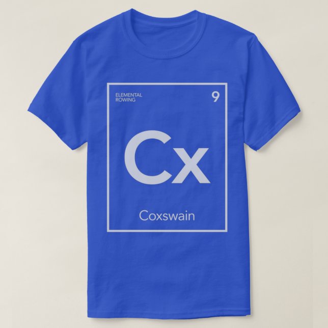 Camiseta Elemental Rowing Coxswain (Frente do Design)