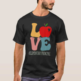 Camiseta Elementar Principal Amante Maçã Groovy Cute Back T