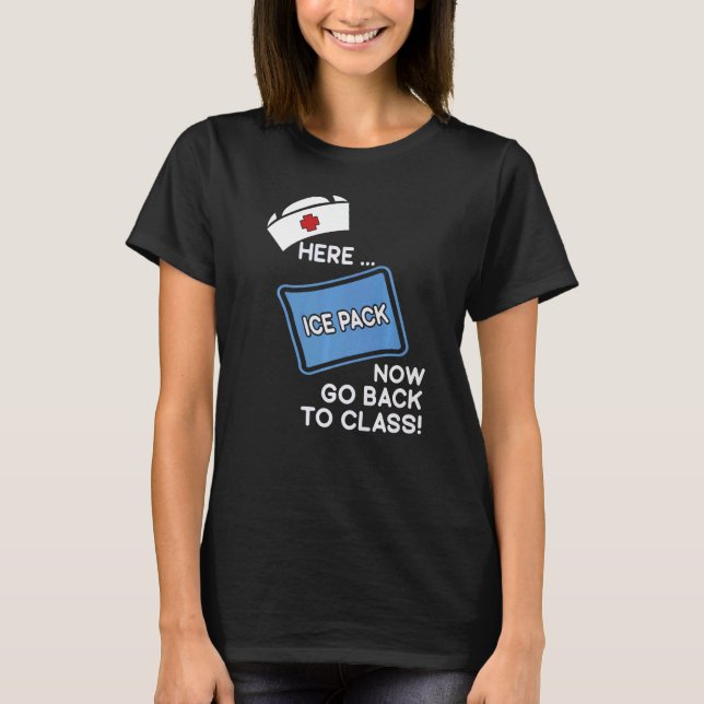 Camiseta Elementary Nurses Ice Pack Back To Class School Nu (Frente)