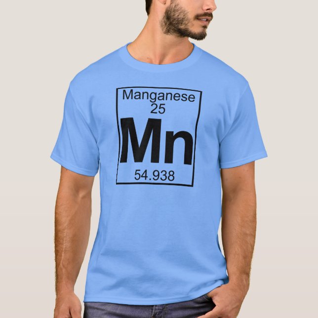 Camiseta Elemento 025 - Manganês - Manganês (cheio) (Frente)