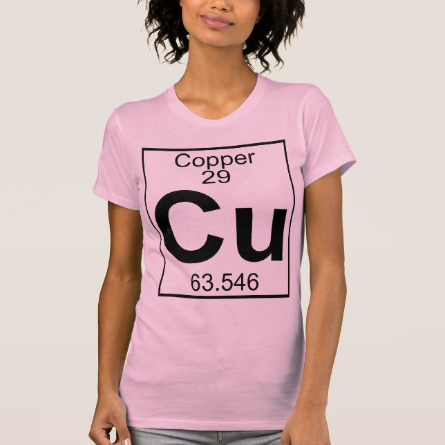 Camiseta Elemento 029 - Cu - cobre (cheio) (Frente)