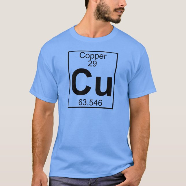 Camiseta Elemento 029 - Cu - cobre (cheio) (Frente)
