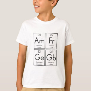 Camiseta Elemento Britânico Humor Mesa Periódico