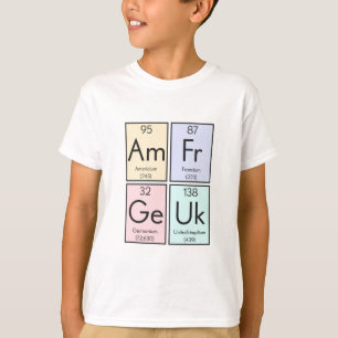 Camiseta Elemento Britânico Humor Mesa Periódico