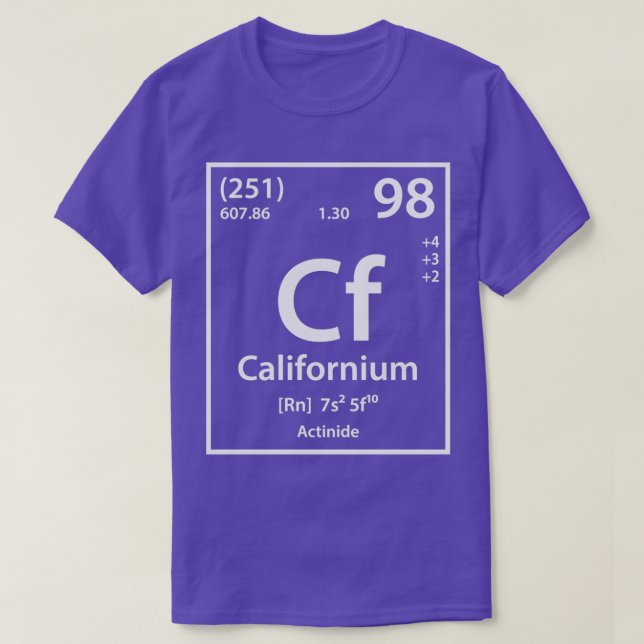 Camiseta Elemento californiano (Frente do Design)