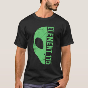 Camiseta Elemento Da Cabeça De alienígena 115 Área De Ununp